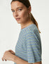 Linen Blend Striped T-Shirt
